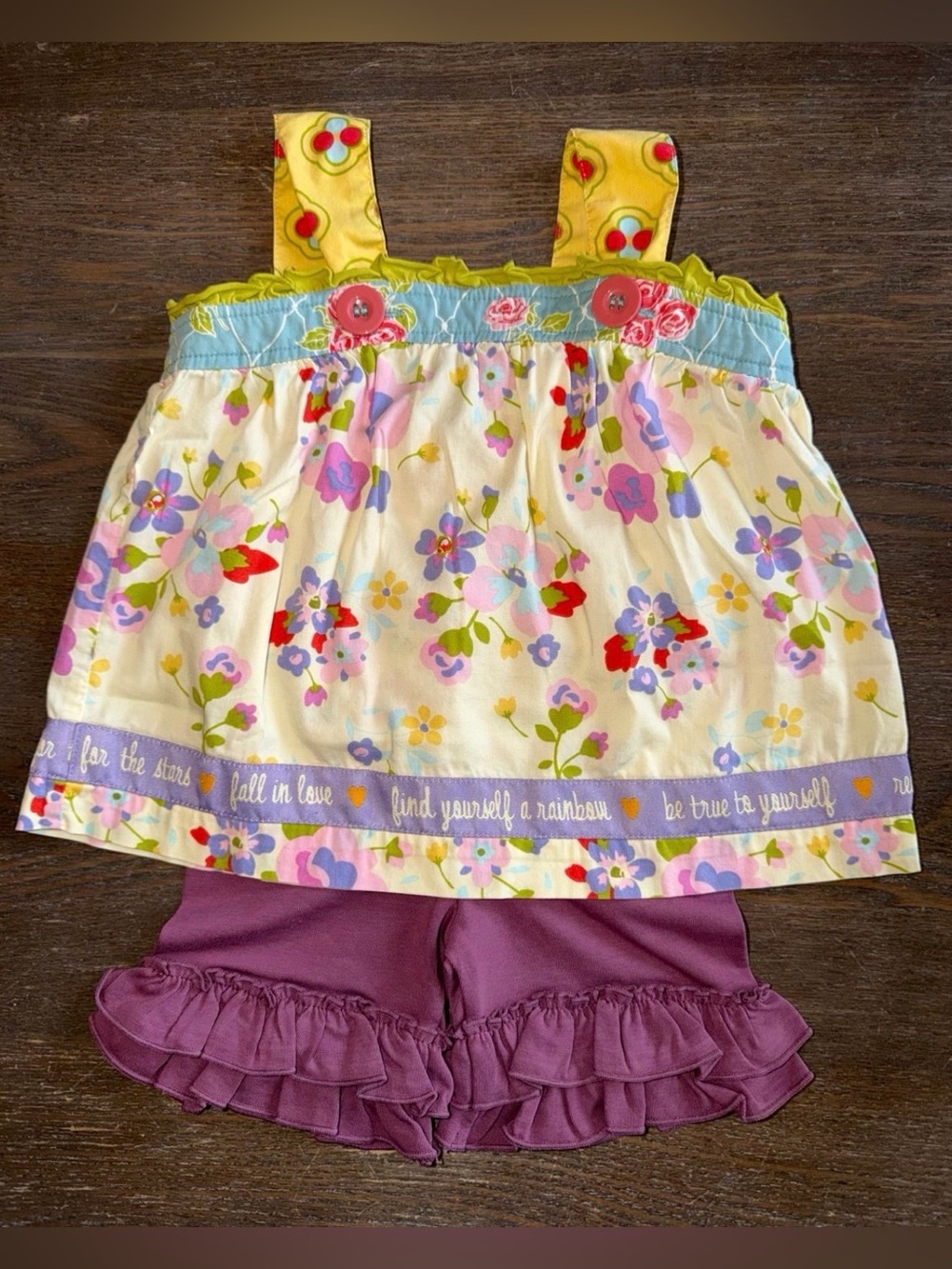 Matilda Jane Art in the Park Ethel Top and Tulip Field Shorties SET